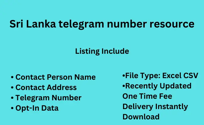 Sri Lanka telegram number resource